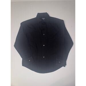 Chaps Boys Dress Shirt Black Button Down Long Sleeve Size XS 6-7
